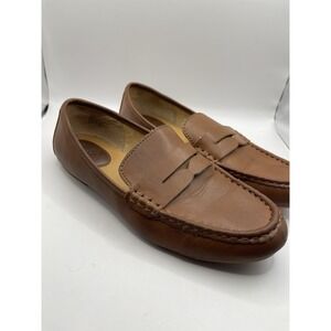 BOC Born Concept Size 10 Tan Brown Slip On Penny Loafers Flat Shoes Summer